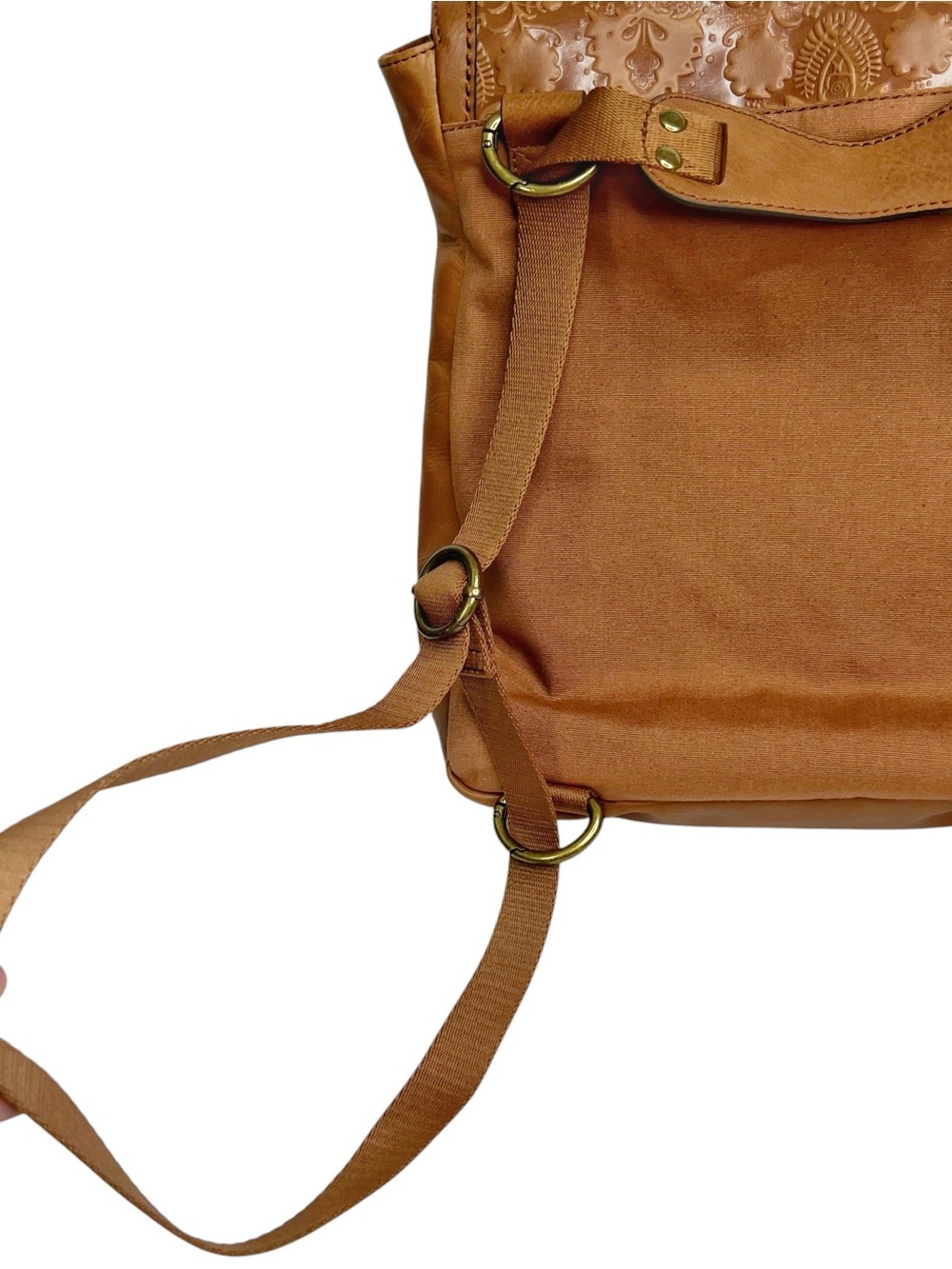 The Sak Ventura Leather Embossed Floral Convertible Backpack Bag - Picture 5 of 15